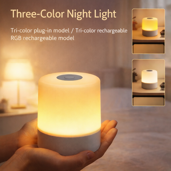 LED Dimmable Touch Night Light RGB Bedside Lamp