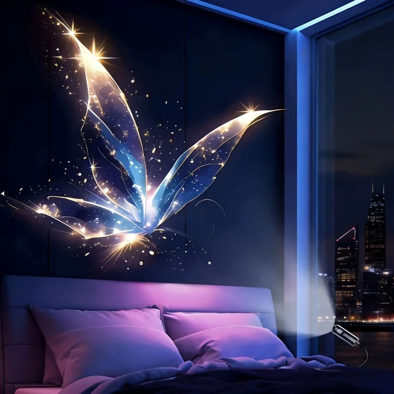 Ocean Jellyfish Whale Butterfly LED Projector Night Light USB