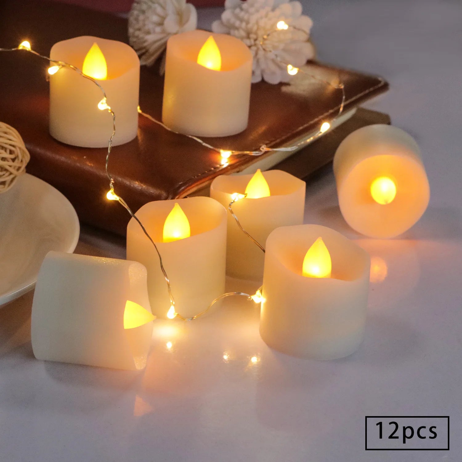 Flameless LED Candles Set Warm White