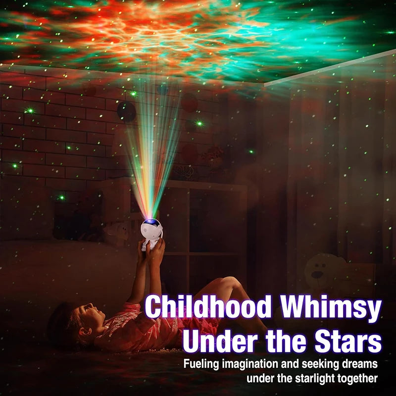 Astronaut Galaxy Star Projector Night Light Kids Bedroom Space Decor