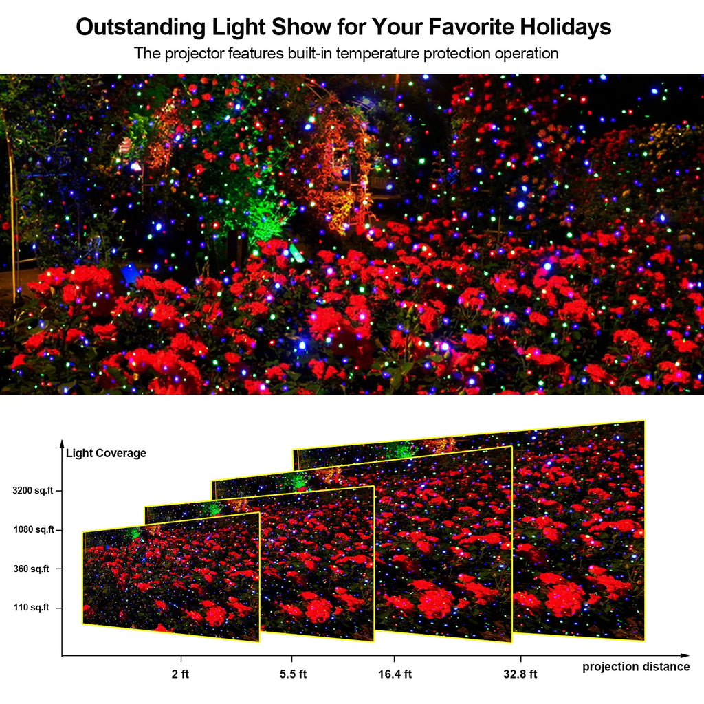 Laser Projector Light Outdoor Moving RGB Firefly Show