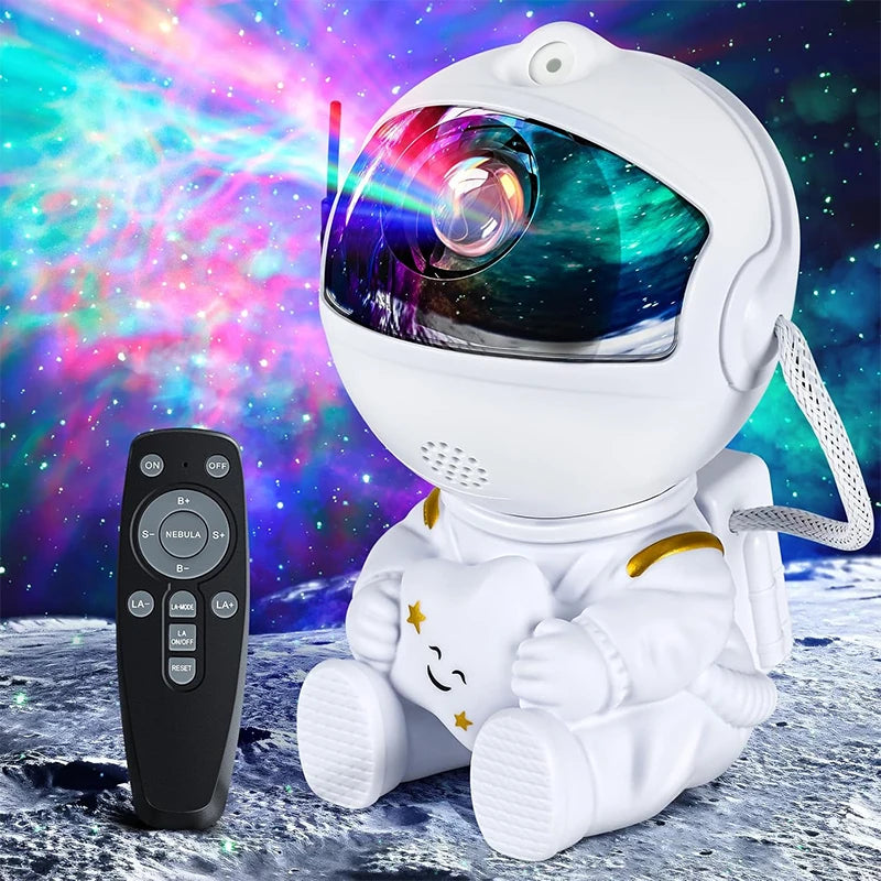 Astronaut Galaxy Star Projector Night Light Kids Bedroom Space Decor