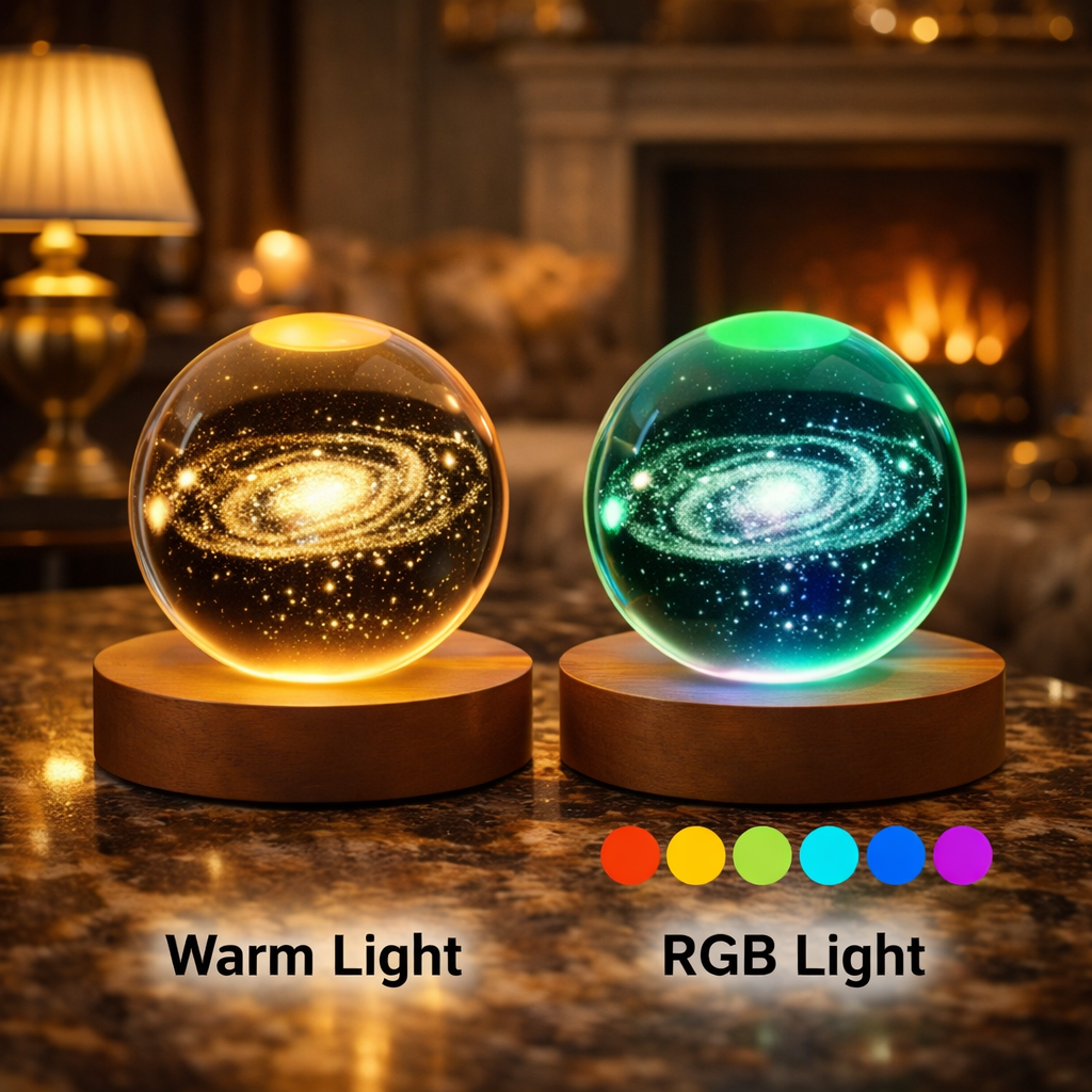 Crystal Ball LED Table Lamp Rechargeable