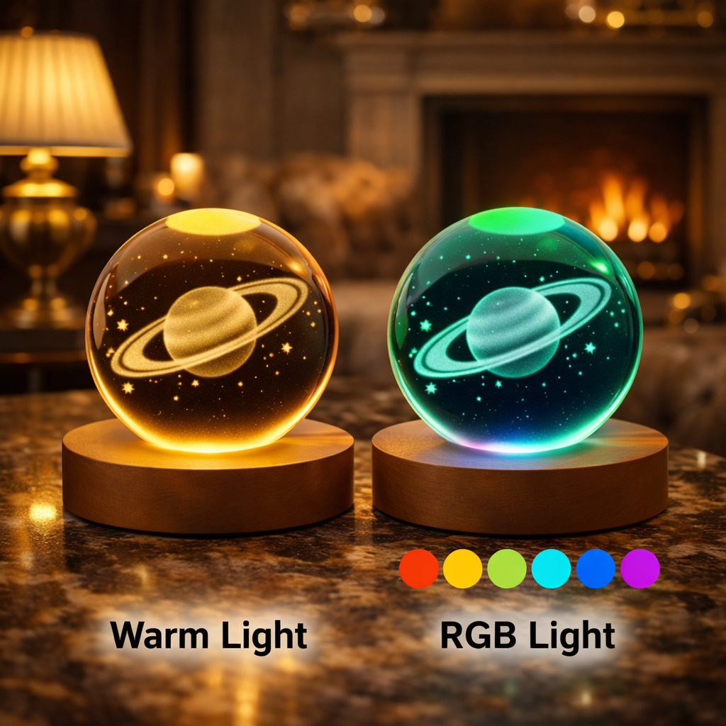 Crystal Ball LED Table Lamp Rechargeable