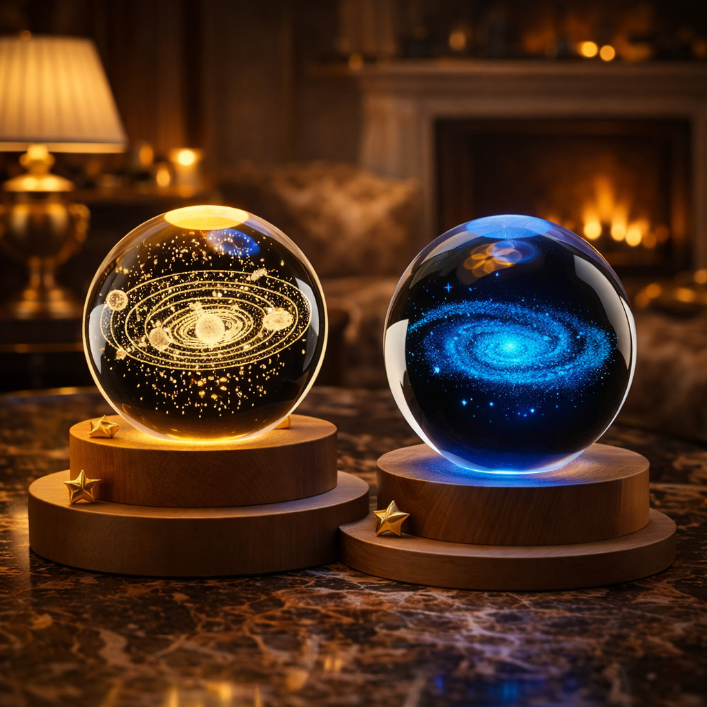 Crystal Ball LED Table Lamp Rechargeable