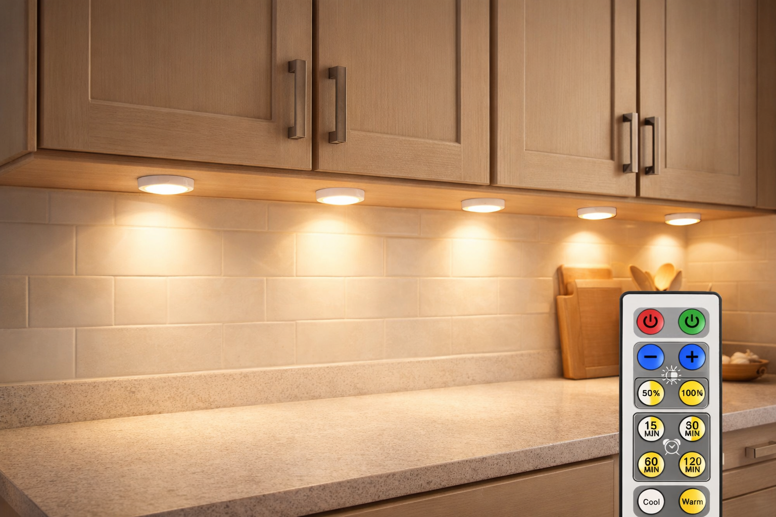 Under Cabinet LED Puck Lights Set of 6