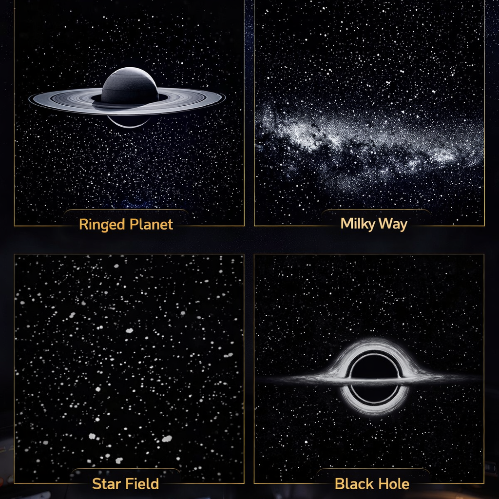Car Roof & Bedroom Galaxy Projector LED Starry Sky Saturn Night Light