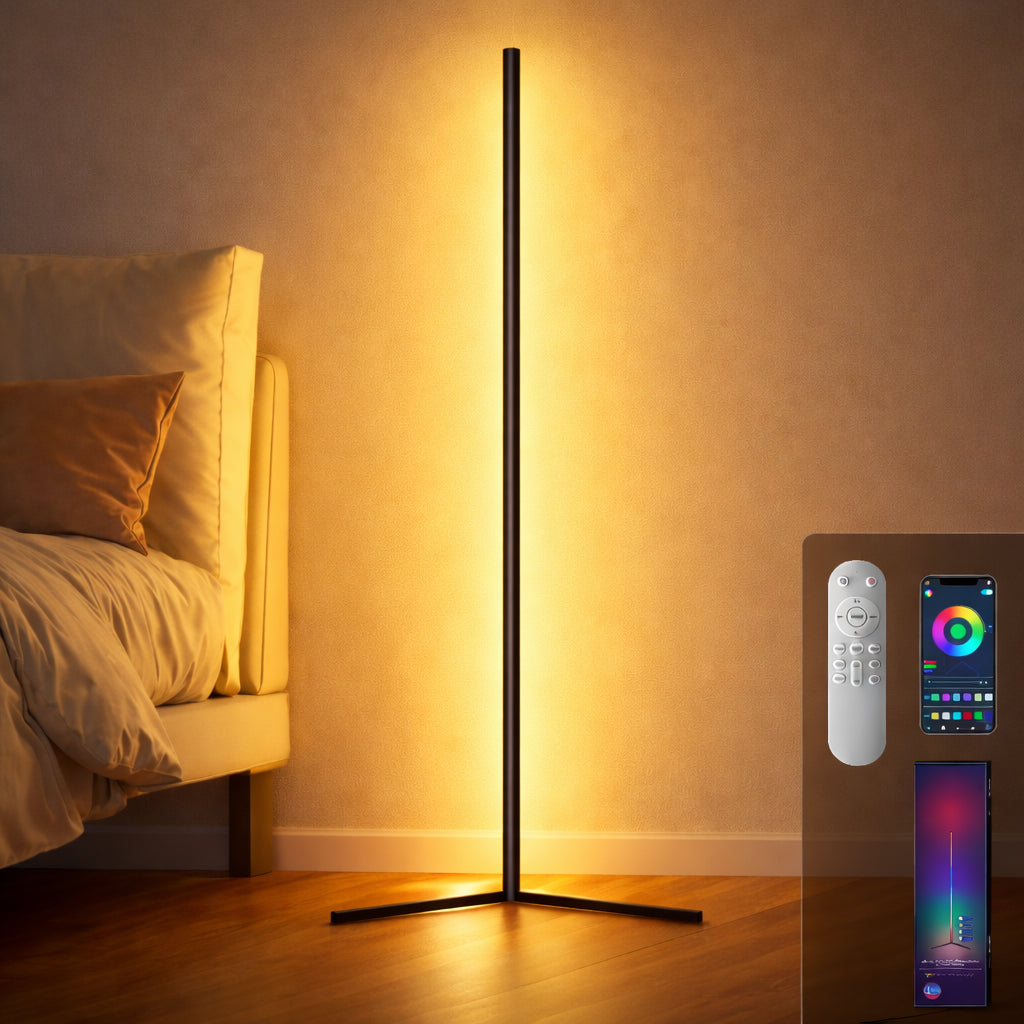 Corner Floor LED Strip Lamp Standing