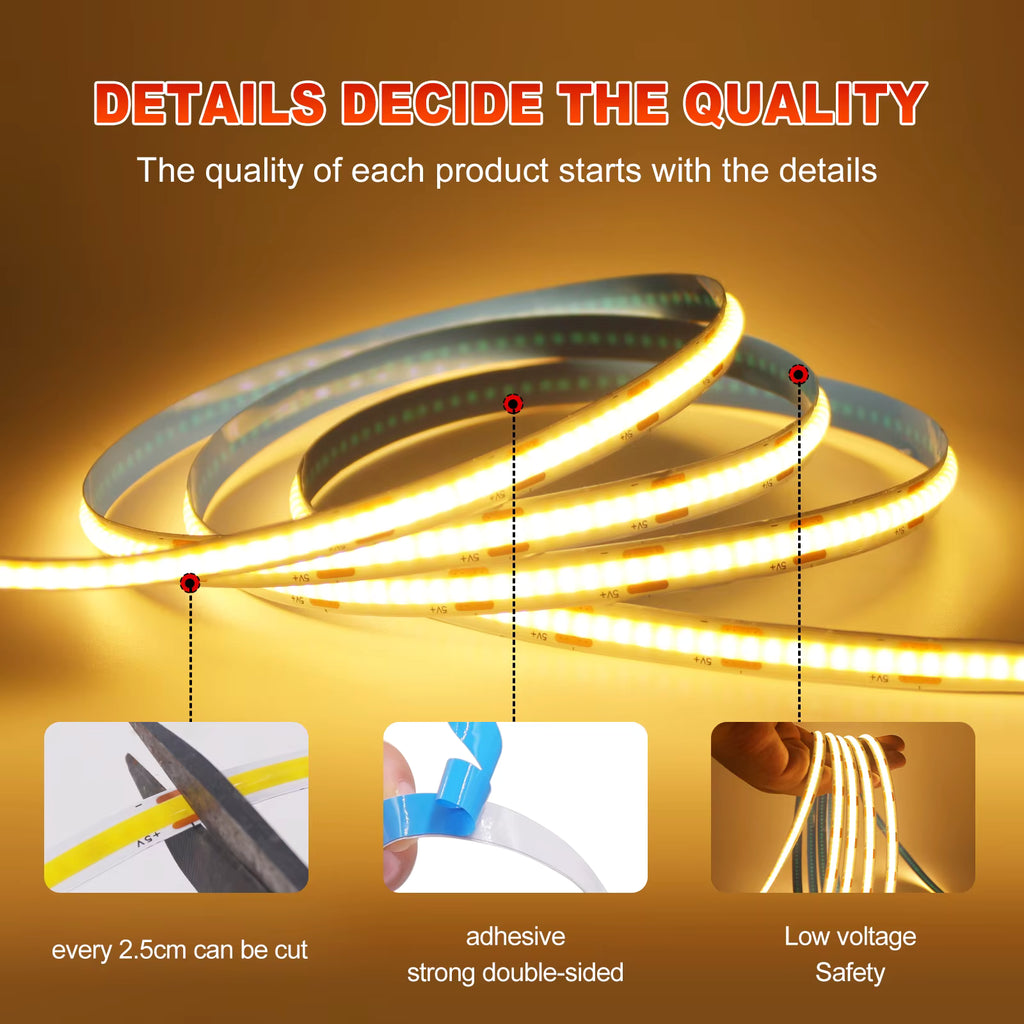 RGB LED Strip Lights 5M with Remote Control