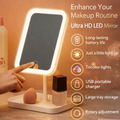 LED Intelligent Makeup Mirror Vanity Dressing Table Portable
